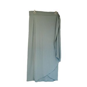 Anthropologie En Elly Womens Skirt Wrap Mint Tie Midi NEW! Hi Low Size M